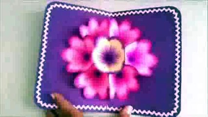 3D flower POP UP card tutorial_How to make Flower