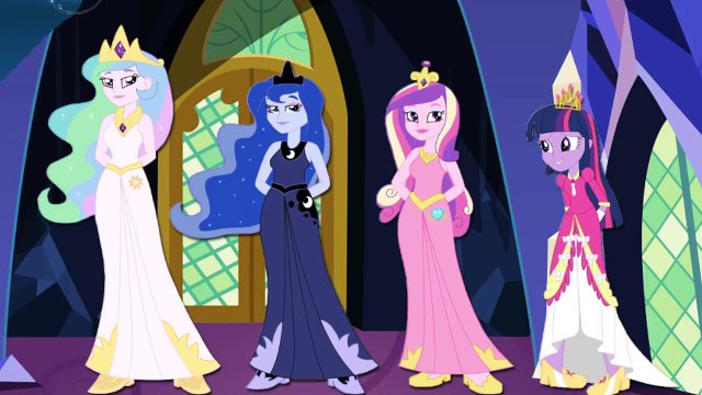 My Little Pony Equestria Girls Princess Transform into Disney MERMAIDS MLP Coloring Book f