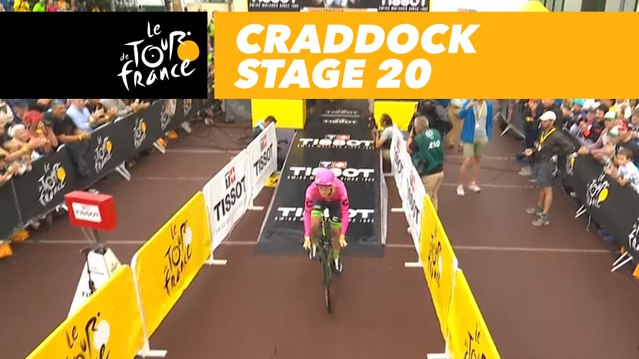 Lawson Craddock premier coureur au départ / first rider off the ramp - Étape 20 / Stage 20 - Tour de France 2018