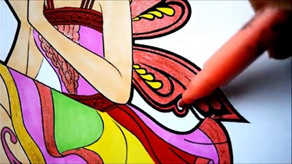BEST COLORING Book l Coloring Page BARBIE Wings n Things Coloring For Kids To Learn Sparkle Fun Art