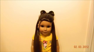 How to do a Bow Hairtstyle on your American Girl Doll! (Just using Hair!) :)