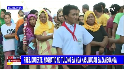Pangulong #Duterte, naghatid ng tulong sa mga nasunugan sa Zamboanga