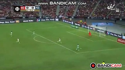 Goal Mesut Ozil (1-0) Arsenal  vs Paris St. Germain