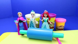 Play Doh Doll Bed Tutorial Elsa, Little Mermaid Ariel and Disney Frozen Princess Anna Disn