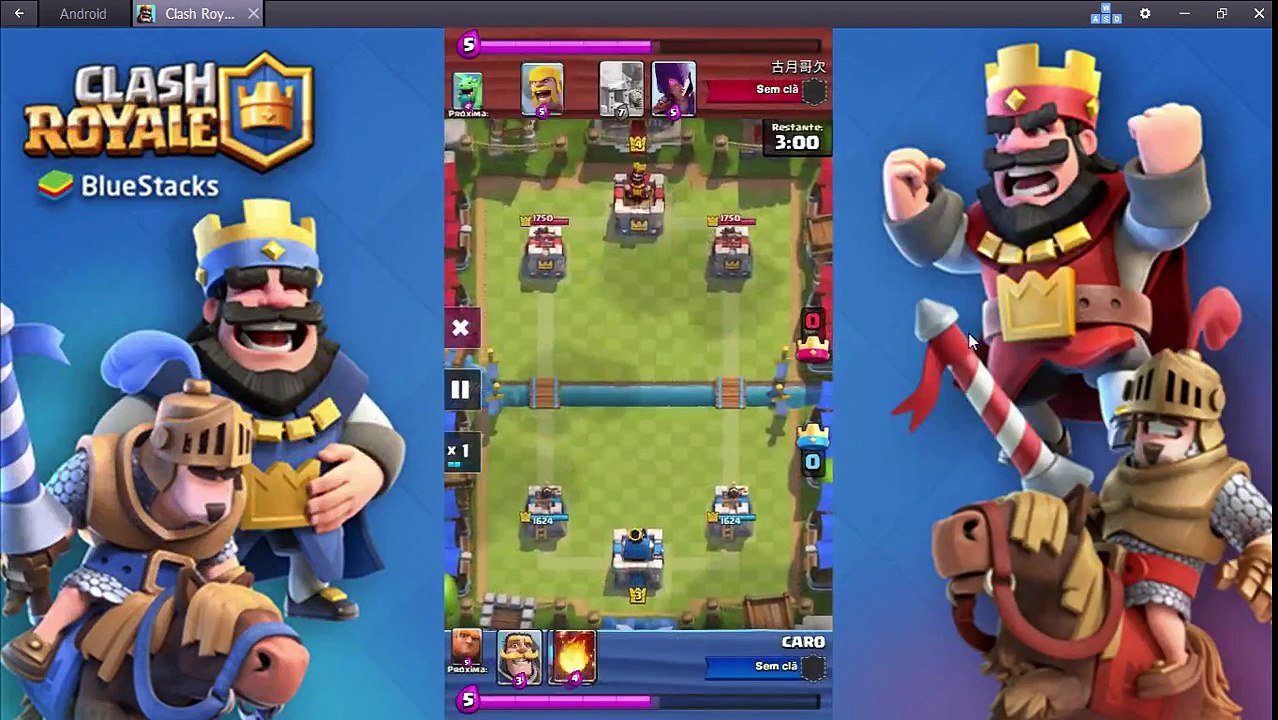 CARO lv 3 vs Alguem  lv4 2017 02 04 Clash Royale