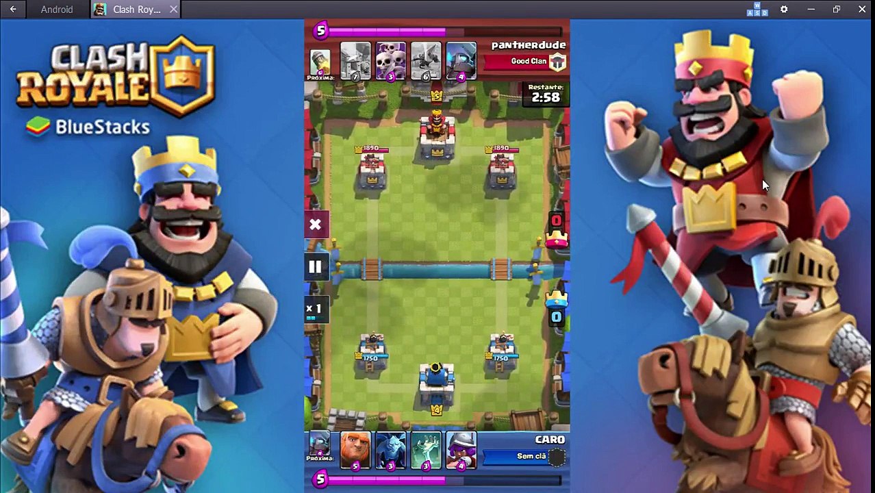 CARO lv4 vs Pantherdude lv5 2017 02 04 Clash Royale