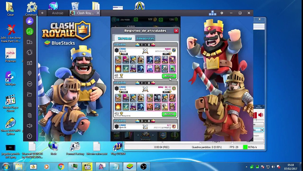 CARO lv4 vs Russo lv6 2017 02 07 Clash Royale