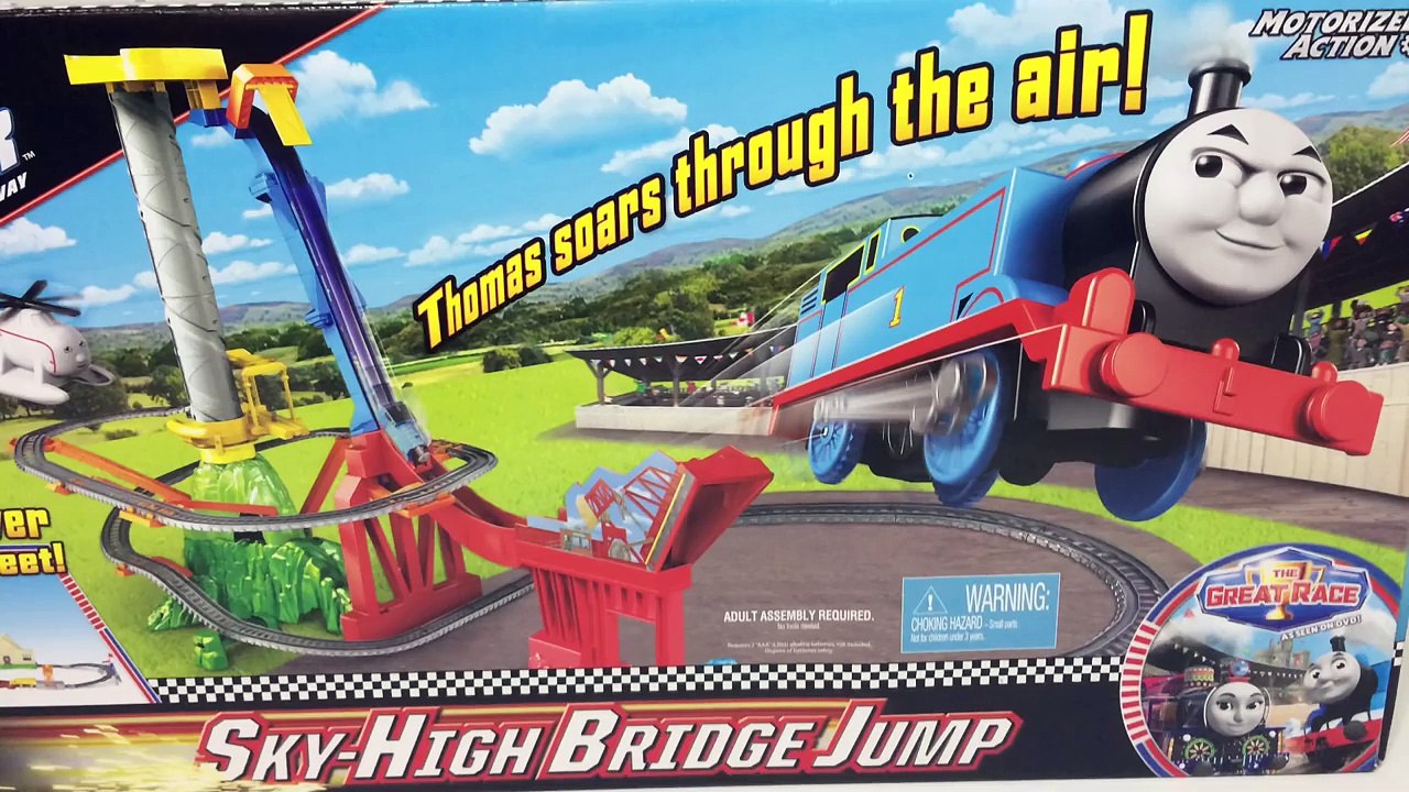 Thomas and Friends TrackMaster Sky High Bridge Jump Fisher Price Unboxing Demo Review