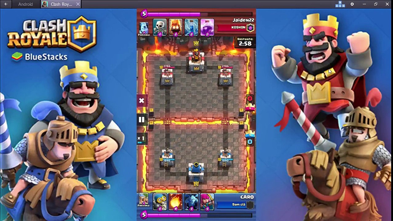 CARO lv5 vs Jaiden22 lv10 2017 02 07 Clash Royale
