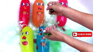 9 Water Balloons Compilation Lot of Faces Balloon Finger Nursery Rhymes Songs Learn for ki