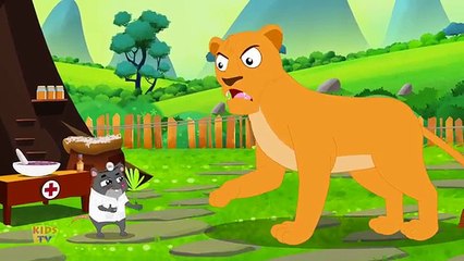 Five Big Lions Jumping On The Bed | Nursery Rhymes For Children by Kids Tv