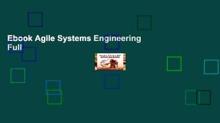 Ebook Agile Systems Engineering Full