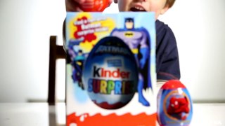 BatMan Giant Kinder Surprise Egg - Spider Man Egg - Kinder Joy- Unboxing​​​