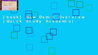 [book] New Dsm-5 Overview (Quick Study Academic)