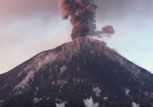 Indonesia's Krakatau Volcano Spits Lava Bombs and Boulders in Spectacular Eruption