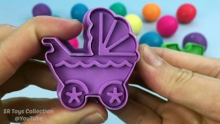 Glitter Play Dough Balls with Baby Theme Molds Fun and Creative for Kids