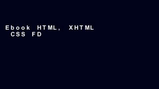 Ebook HTML, XHTML   CSS FD, 7E (For Dummies) Full