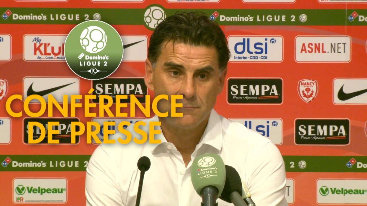 Conférence de presse AS Nancy Lorraine - AS Beziers (0-2) : Didier THOLOT (ASNL) - Mathieu CHABERT (AS Beziers) - 2018/2019