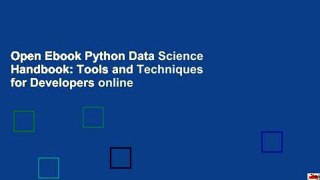 Open Ebook Python Data Science Handbook: Tools and Techniques for Developers online