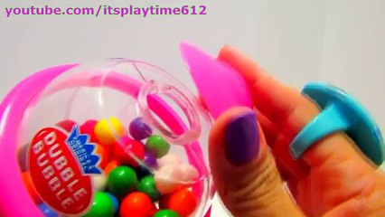 Learn Colors with Dubble Bubble Gumball Spiral Bank Coin Bank itsplaytime612