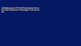 Unlimited acces CPT 2015 Professional Edition (Current Procedural Terminology, Professional Ed.