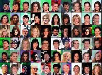 Training of a generative adversarial network on CelebA dataset