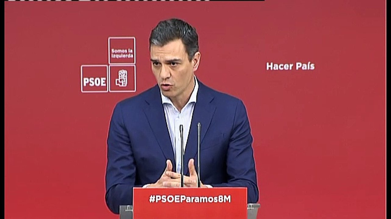 Pedro Sánchez exigirá a Rajoy una cuestión de confianza si no aprueba los Presupuestos Generales