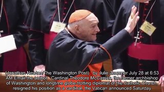 Cardinal Theodore McCarrick, facing sexual abuse reports, resigns from the Colle