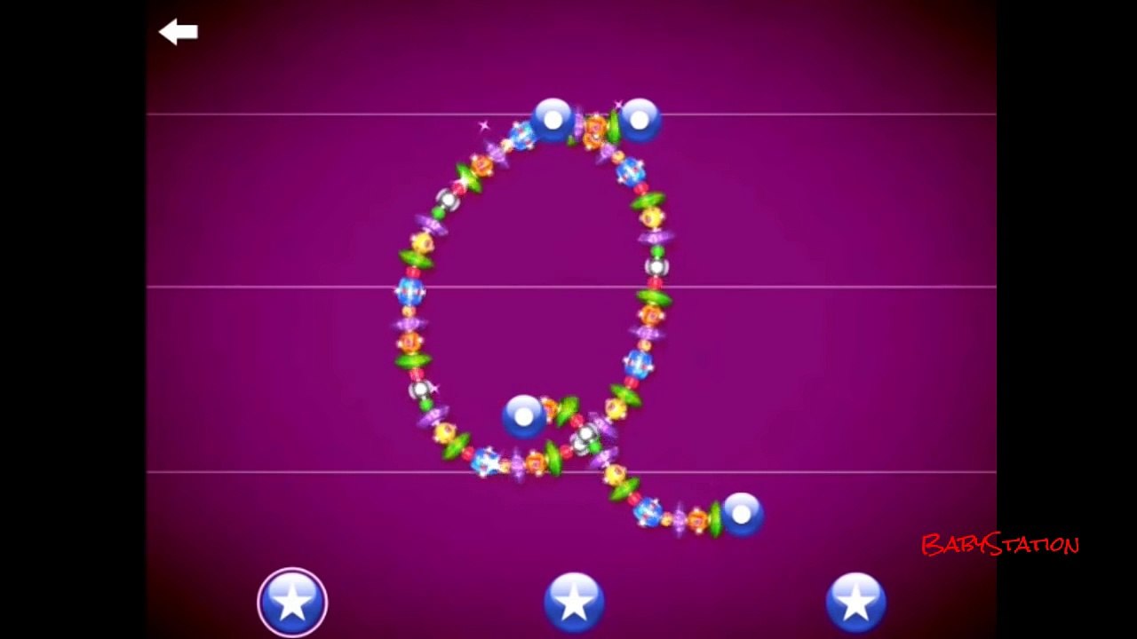 Learn writing CURSIVE alphabets with NEW animations Q to V LetterSchool By BabyStation