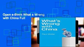 Open e-Book What s Wrong with China Full