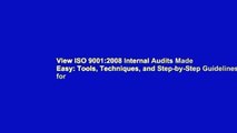 View ISO 9001:2008 Internal Audits Made Easy: Tools, Techniques, and Step-by-Step Guidelines for