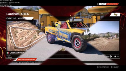 DiRT 4 Fly Cam Landrush World Series Final Ev1 Baja Mexico