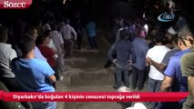 Diyarbakır’da baraj gölünde boğulan 4 kişinin cenazesi toprağa verildi