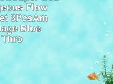 MAXYOYO NewSuper Beautiful Gorgeous Flowers Quilt Set 3PcsAmerican Village Blue Quilt