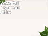 Textiles Plus Inc 100Percent Cotton FullQueen mini Quilt Set Trellis Blue