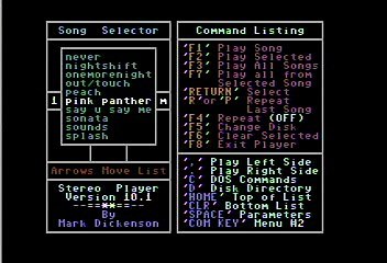 "Pink Panther Theme" Commodore 64 Stereo Sid Player Keyboard