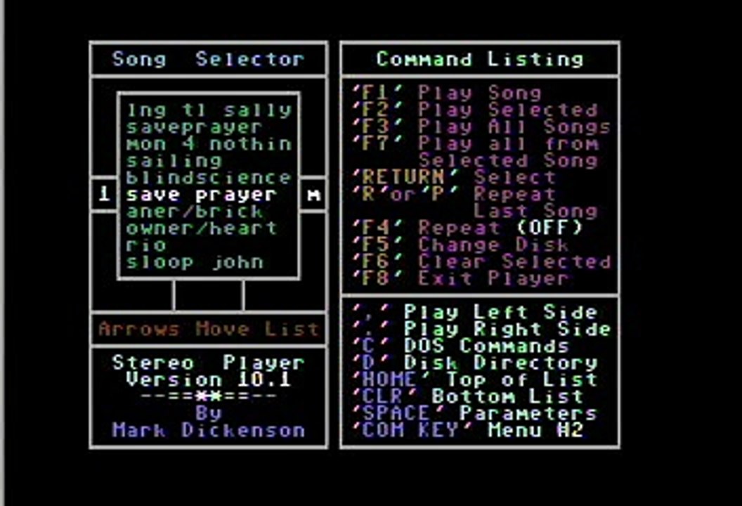 Duran Duran "Save A Prayer" Commodore 64 Stereo Sid Player Keyboard