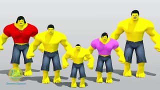 Yellow Hulk Finger Family | Nursery Rhymes | 3D Animation In HD From Binggo Nursery Rhymes