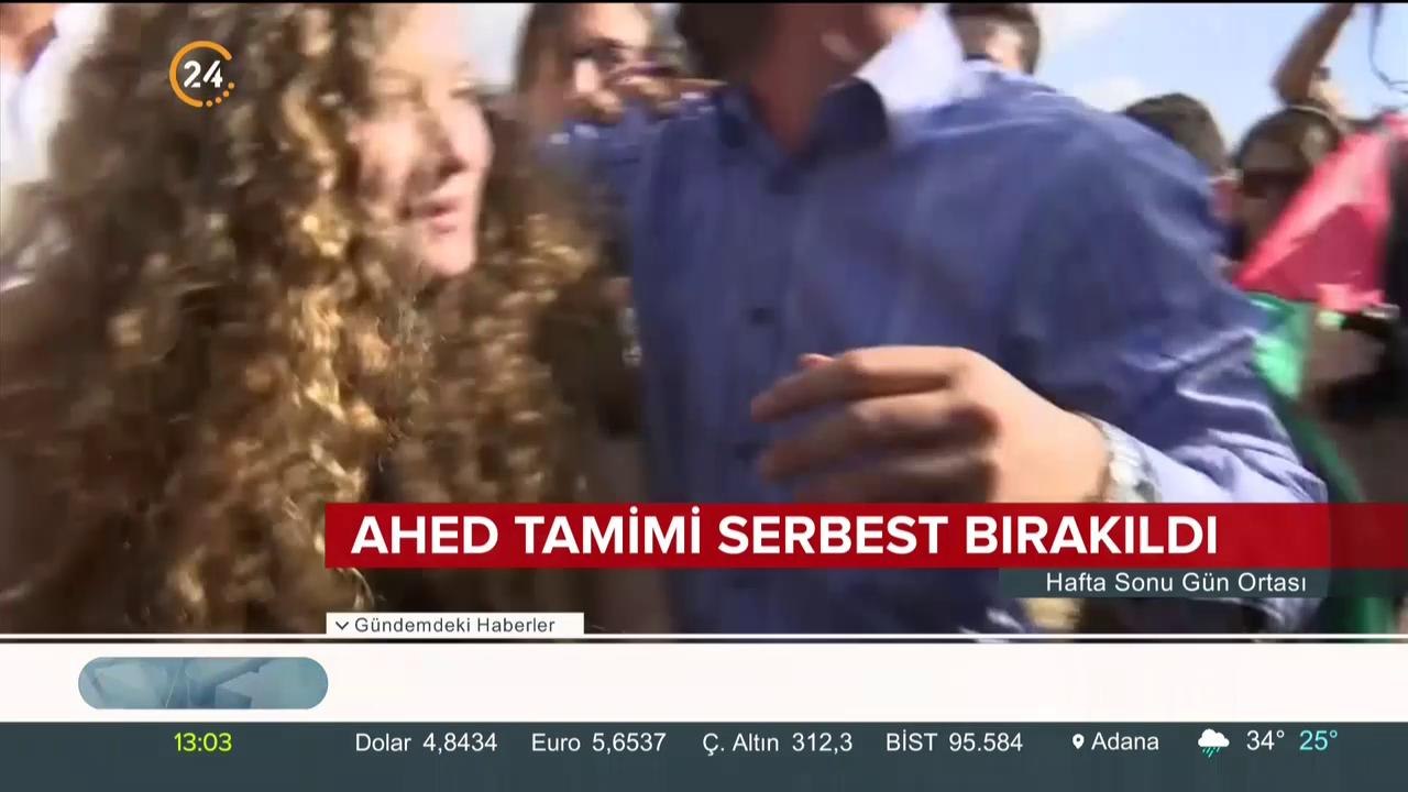 Ahed Tamimi serbest bırakıldı