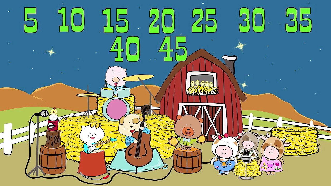 Count by 5 song with lyrics | Skip Counting | The Singing Walrus