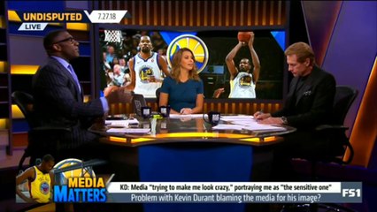 Undisputed: Skip and Shannon (7/27/2018) - Problem with Kevin Durant blaming the media for his image?