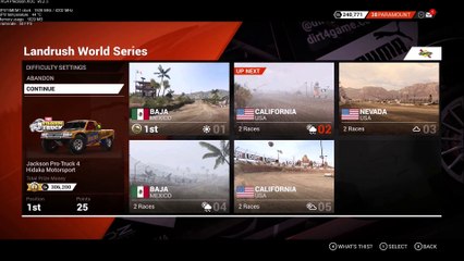 DiRT 4 Landrush World Series Semi-Finals EV2 Full Circuit California