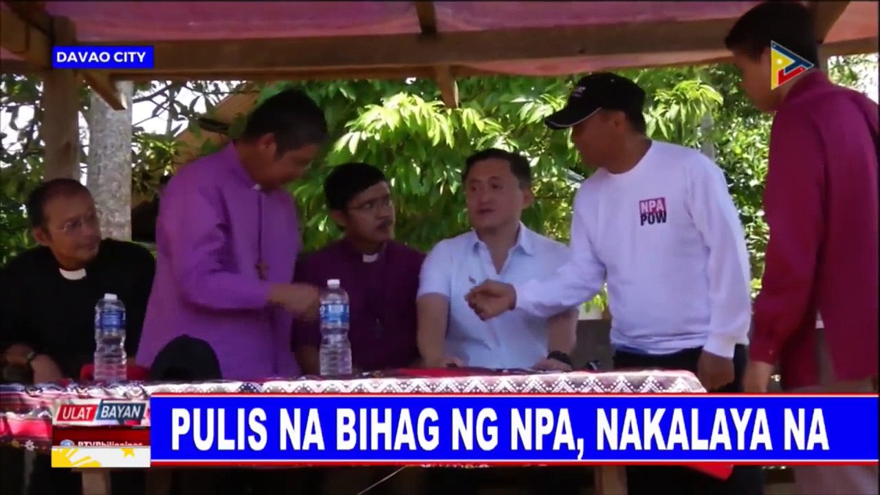 Pulis na bihag ng NPA, nakalaya na
