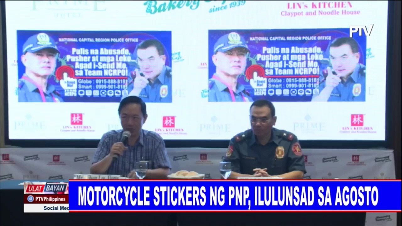 Motorcycle stickers ng PNP, ilulunsad sa Agosto