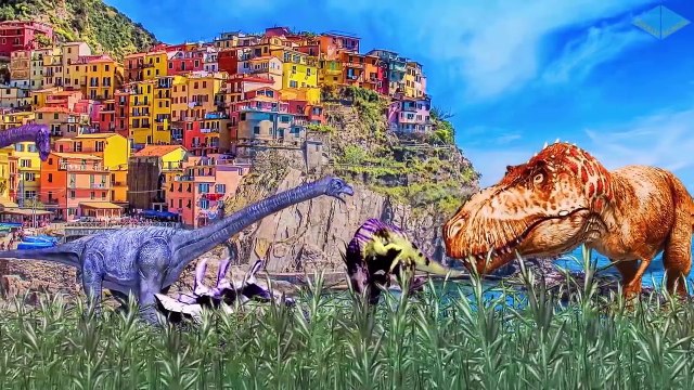 Dinosaur Colors 3D Singing & Dancing Finger Family Song Nursery Rhymes T Rex Cartoon for C