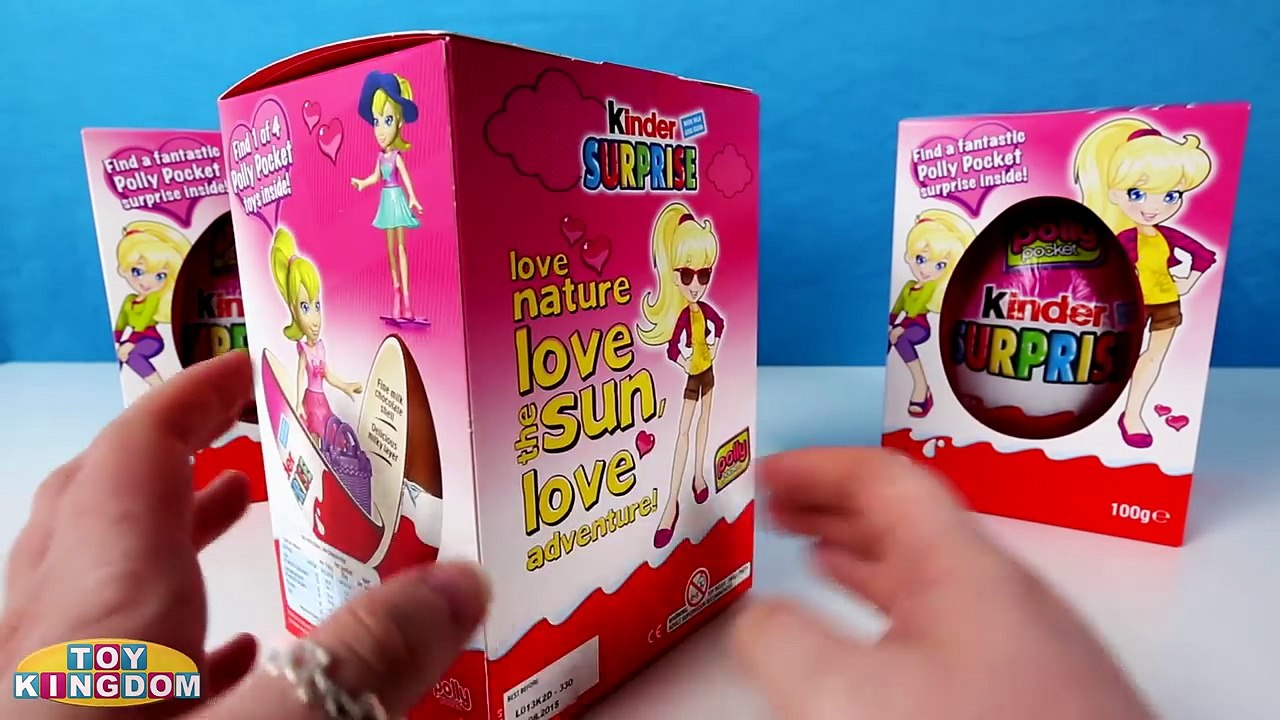 Polly Pocket Giant Maxi Kinder Surprise Eggs Surprise Toys Huevos Sorpresa Toy Kingdom