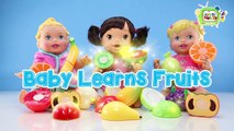 Learn names of Fruits Velcro Cutting Toy Food Playset Pretend Fun Cooking Smoothie