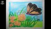 How to draw a butterfly step by step with pastels (162)