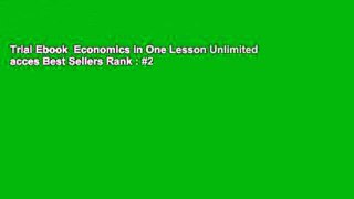 Trial Ebook  Economics in One Lesson Unlimited acces Best Sellers Rank : #2