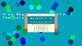 View Roget s International Thesaurus online